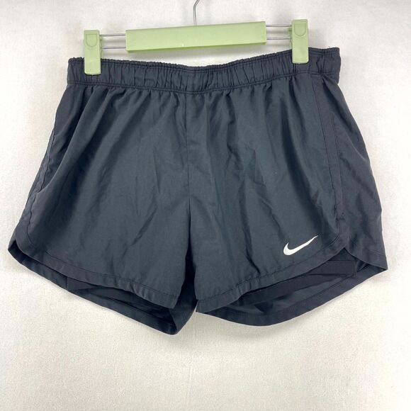 Nike Dri-Fit Lined Running Shorts Black‎ Color Ladies Size M - Picture 1 of 9